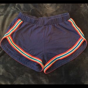Navy blue and Rainbow shorts